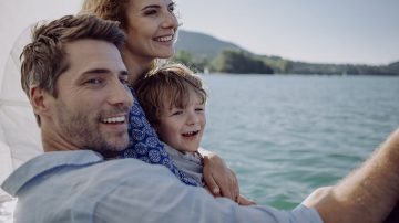 familia en la playa